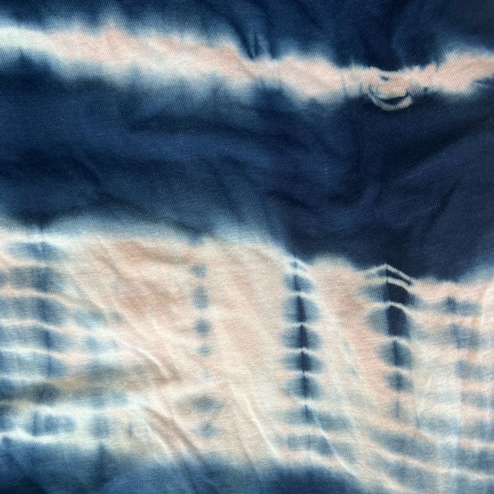 American Eagle Outfitters AEO Soft Sexy T-Shirt Blue Tie Dye Knots Long Slv Sz S - Picture 6 of 7